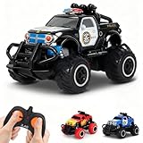 🚗 [vitesse et défis des jouets de course] 🚗 Le signal de voiture de télécommande est stable, rapide, réactif, grande conception de roue, mini camion de télécommande avec 4 pneus en caoutchouc antichoc, solide et puissant, rend la conduite plus lisse, comme le salon, la pelouse, le paRC, la conduite rapide. Le plaisir du défi peut être ressenti lorsque les enfants contrôlent la voiture télécommandée pour avancer à grande vitesse.