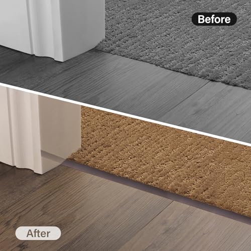 INMOZATA 2M übergangsprofil selbstklebend Vinyl Übergangsleiste 5cm Breit Übergangsleiste Bodenleiste Holzmaserung Abdeckleisten zum Verbinden von Bodenlücken (Braun)