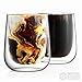 Glass Coffee or Tea mugs 10oz, Double Walled, Set of 2