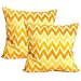 TRESMESTRES Fundas de Cojines Mostaza - Cojines Decorativos para Sofá - Amarillo para Decoración de Salón - Funda Cojín 40x40 cm, Set 2
