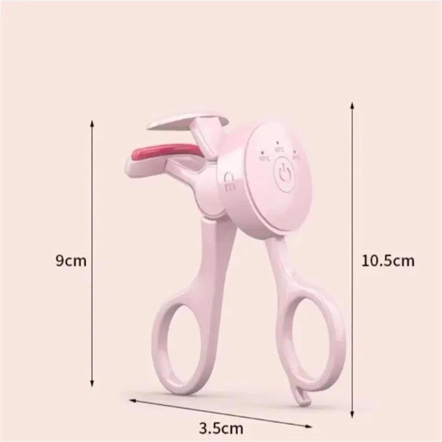 Electric Heated Eyelash Curler - USB Charging, Adjustable Temperature, Lash Curling Makeup Accessory(BB-White)