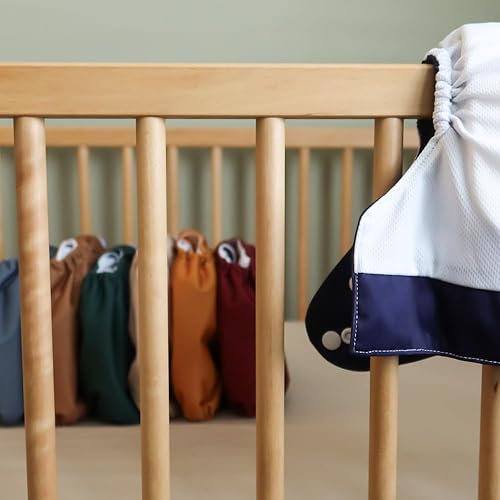 Miniatura 4 de Nora's Nursery AWJ - Pañales de tela, paquete de 7 con 1 bolsa húmeda, funda impermeable, lavable, reutilizable y de tamaño único, pañales de