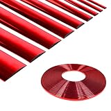 16Ft Chrome Red Car Motor Bike Self-Adhesive Exterior and Interior Molding Trim Universal Dashboard