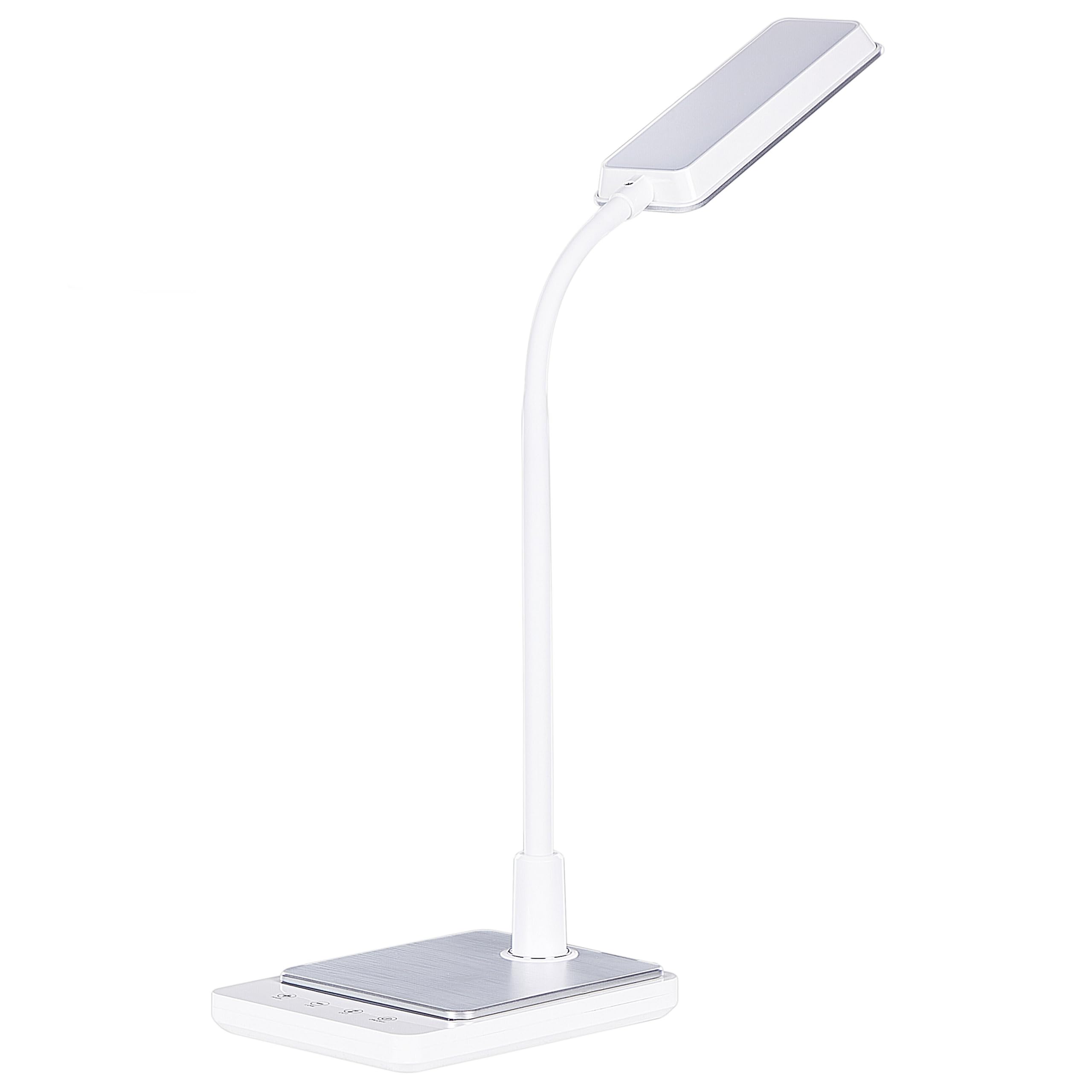 Beliani Lampada da ufficio LED bianco materiale sintetico braccio e regolabile regolatore 38 cm