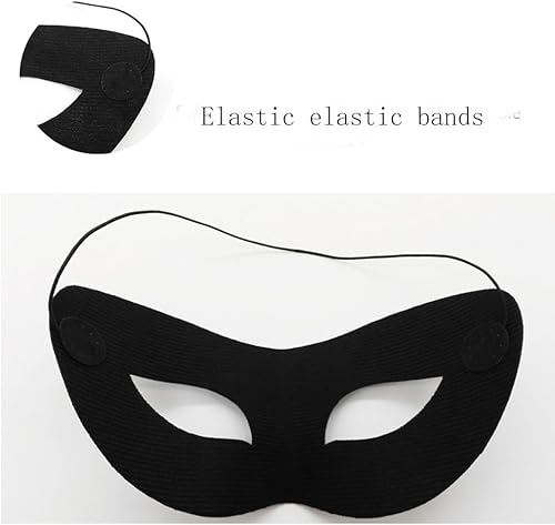 Miniatura 3 de AIYAYI Máscara de mascarada para hombres, máscaras negras de Halloween de piel sintética