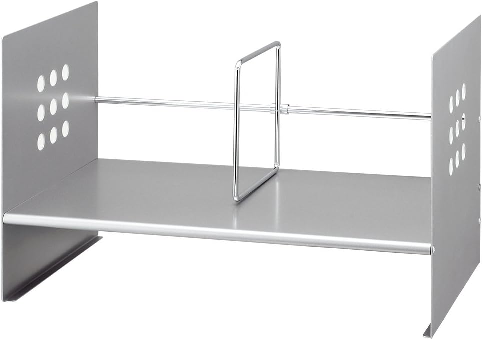 Plus 89-273 Desk Stand, Book Stand, H-Shape, Width: 17.7 inches (45 cm), Silver