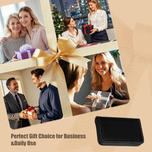 Image of Business Card Holder PU Leather with Magnetic Closure