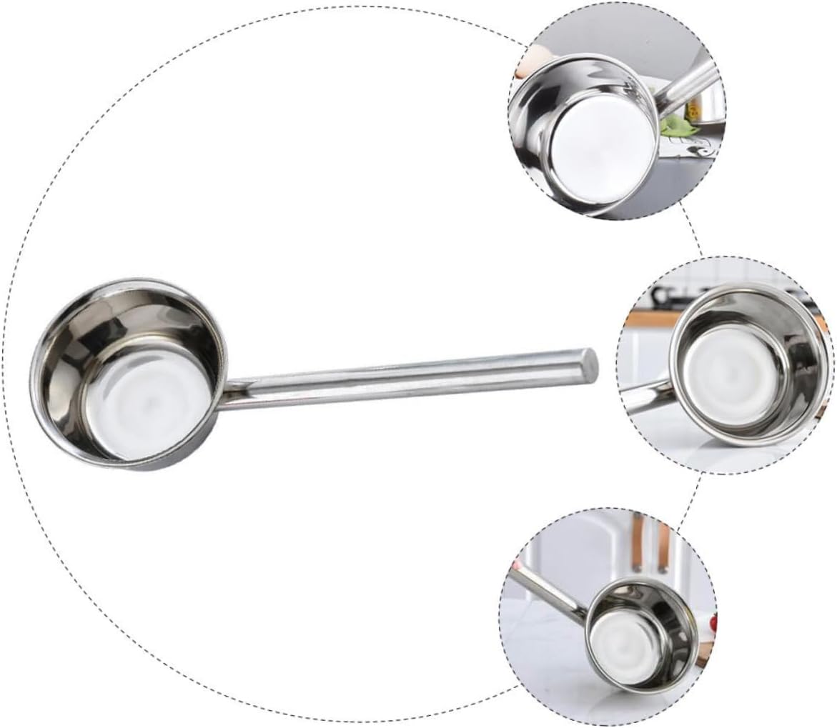 Stainless Steel Water Ladle Long Handle Thickened Medium Size Kitchen Soup Scoop Household Cooking Utensil for Home and Kitchen