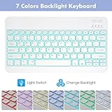 Nsyee Backlit Keyboard Case for 12.4" Samsung Galaxy Tab S10+ Plus/S9 FE+/S9+/S8+/S7+/S7 FE, Bluetooth Detachable UK Layout Keyboard for Samsung Tab 12.4 inch, Purple - Image 4