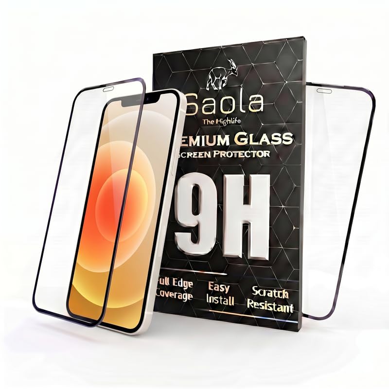 Image of Saola HD+ Oleophobic Tempered Glass For Apple Iphone 12 (Pack Of 2) with Hassle-less Installation Kit. Full screen Coverage. 6.1 inch