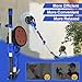 Drywall Sander, 1000W Popcorn Ceiling Removal Tool, Foldable Automatic Drywall Sander with Vacuum Dust Collection, LED Light, 6 Variable Speed 800-2200RPM,15Pcs Sanding Discs (Blue）