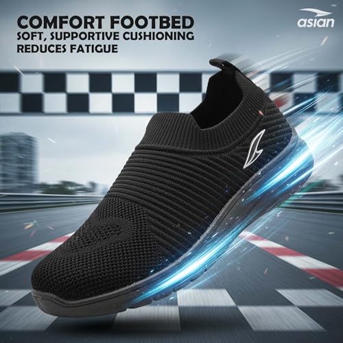 Image of ASIAN Melody-51 Women's Walking Shoes | Ultra-Light Sneakers with Soft Cushion Support, Flexible Sole, Breathable Warm Upper & Slip-On Comfort for Daily Walks & Travel