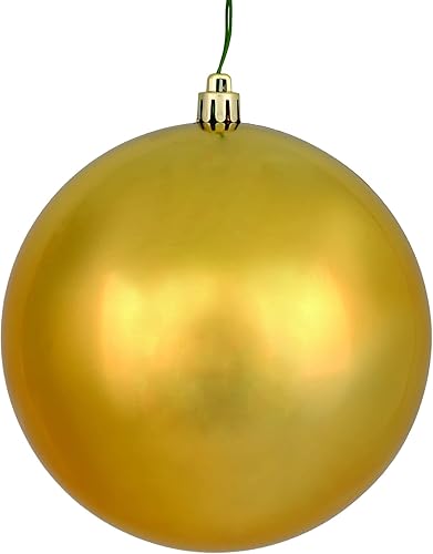 Miniatura 5 de Vickerman Adorno de bola mate esmeralda de 4 pulgadas, plástico inastillable resistente a los rayos UV, tapa perforada con alambre floral, juego de