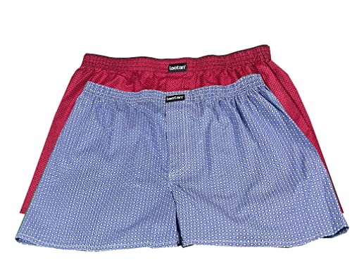 Laetan Mens Boxer Shorts, Mens Underwear Cotton Woven Boxer Short (As1, Alpha, M, Regular, Regular, 2-Pack Multicolor M) #TOP4