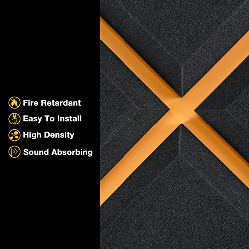 Fstop Labs Acoustic Foam 12 Pack Set, 2" X 12" X 12" Sound Proofing Panels, Acoustic Foam Panels for Recording Studio Office Home - Image 3