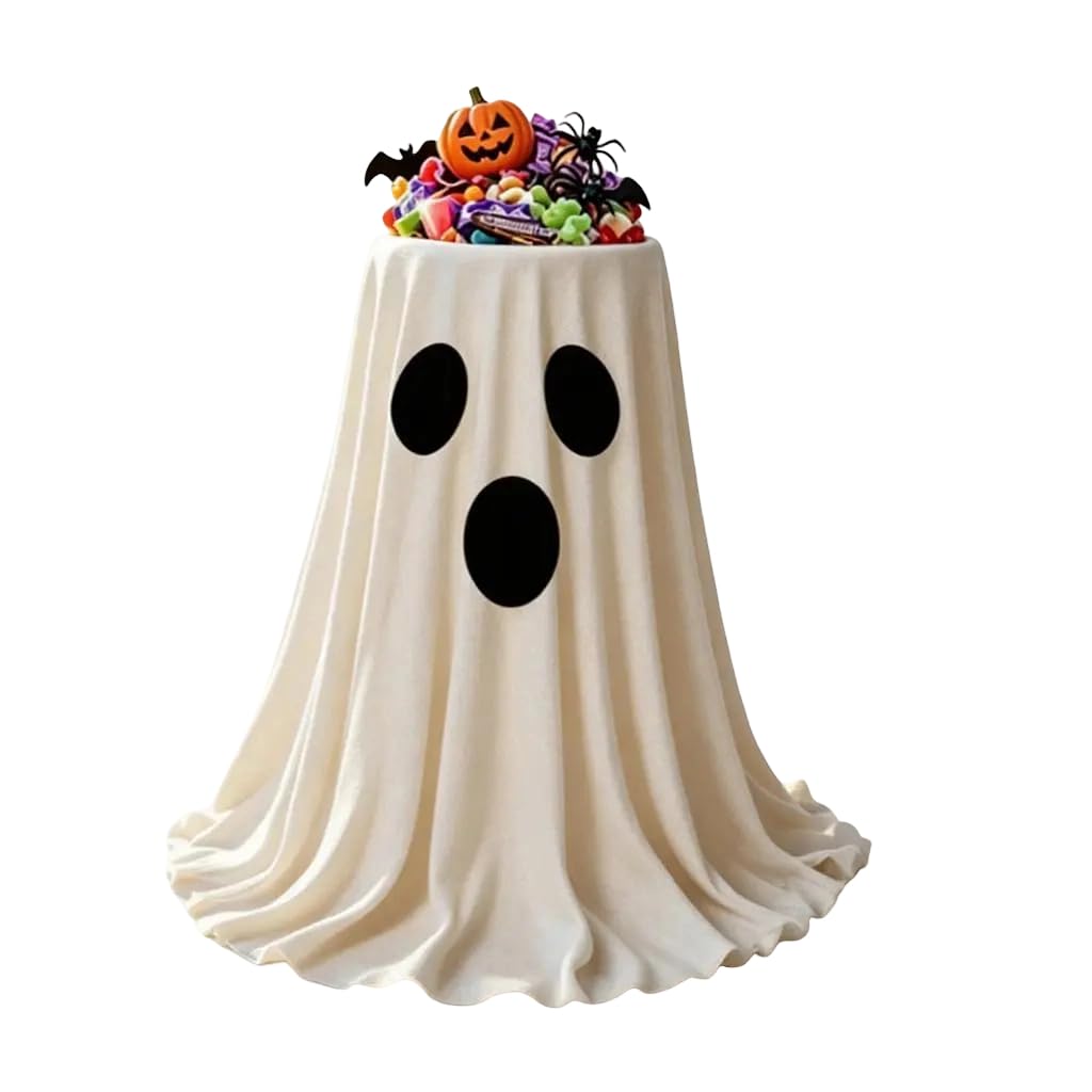 Veltros Tabletop Halloween Centerpiece Candy Holder, Dessert Buffet Bowl Display with Wrapped Sweets, Snacks, or Fruit Halloween Candy Bowl Tabletop Treat Holder Fruit Tray Party Centerpiece Dessert