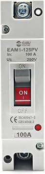 1P DC 250V DC Solar Molded Case Circuit Breaker MCCB Overload Protection switches Protector for Solar Photovoltaic PV 100A 125A63A
