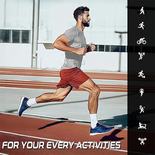Men's Cooling Bamboo Viscose Workout Shirts Anti Odor Moisture Wicking Athletic Short Sleeve Lightweight Loose Gym Tee