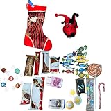 Calza della befana Rossoneri con Dolci Assortiti e portachiavi peluche