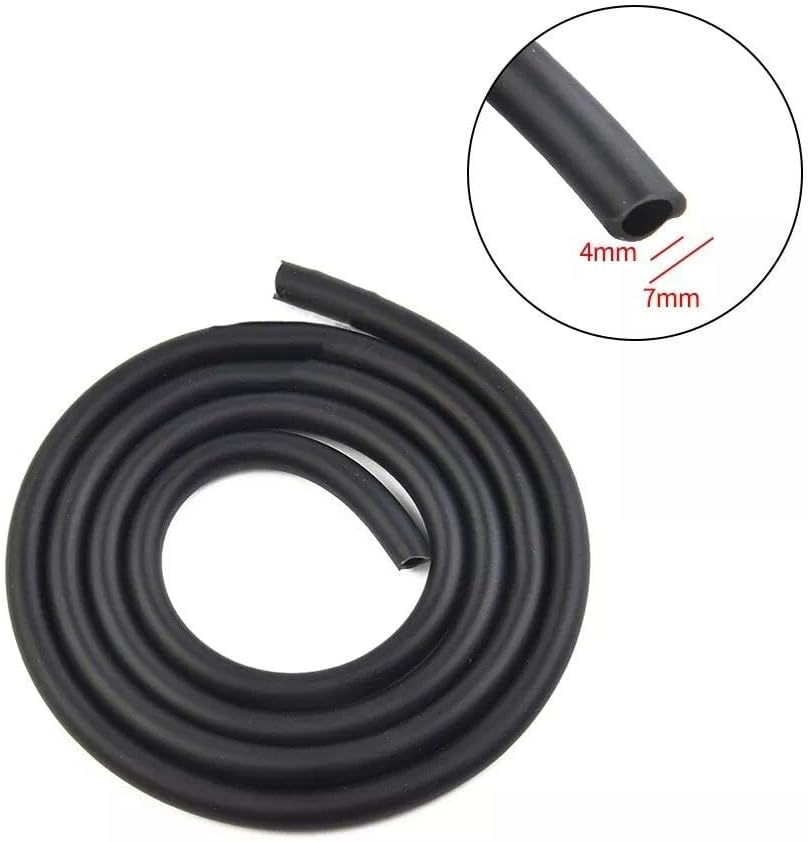 1m 5mm ID 8mm OD Motorcycle Petrol Fuel Hose Gas Oil Tube Line Engine Pipe Black