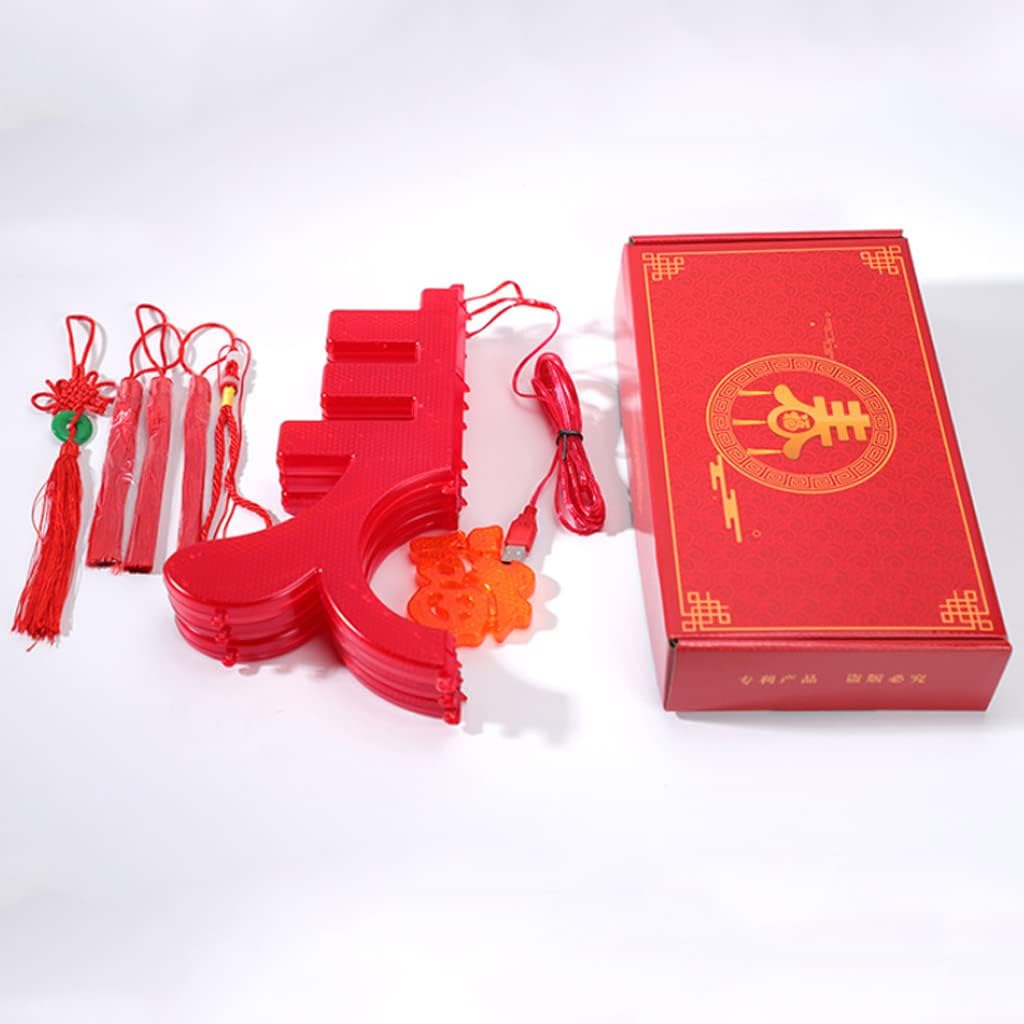 Lantern-Wedding Lanterns Decorations Red Chinese Lanterns Led Light Up Chinese Chun Character 2022 Spring Festival Hanging Lanterns for Home Balcony Decor Chinese Lantern ( Color : 1pcs , Size : One s