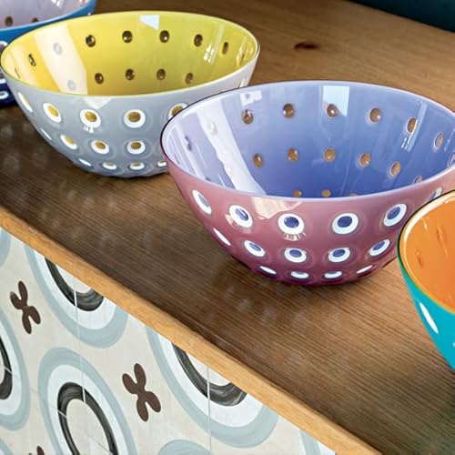 GUZZINI Tigelas Guzzini Le Murrine 25cm, cinza/amarelo