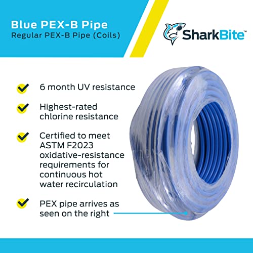 Sharkbite 1 Inch X 300 Feet Blue Pex-B, Pex Pipe Flexible Water Tubing For Plumbing, U880B300 #TOP3