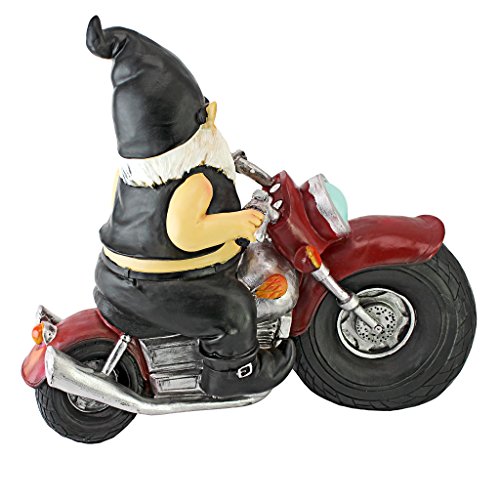 Design Toscano Qm7512103 Axle Grease The Biker Garden Gnome Motorcycle Statue, Full Color #TOP6