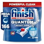 Finish Dishwasher Tablet, Quantum Infinity Shine, 166 Tablets (83 x 2 pck), Fresh Scent, Powerful Clean & Shine Detergent Tabs, Tough on Grease Stains