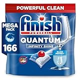 Finish Quantum Infinity Shine Pastilles Lave-Vaisselle, Elimine Les Taches Tenaces, 166 Capsules