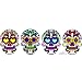 Culver Sugar Skulls Decorated Shot Glasses, 1.75-Ounce, Set of 4