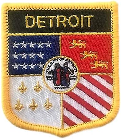 Detroit (MI) Flag Shield Iron / Sew-On Patch