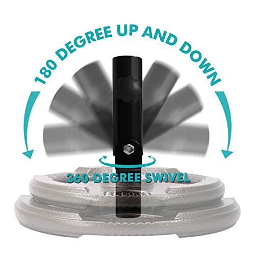 A2Zcare T-Bar Row Plate Post Insert Landmine - Full 360° Swivel & Easy To Install - Fits 2-Inch Olympic Bar- Great For Back Exercises (Combo T-Bar Row Plate Post Insert + V Handle) #TOP2