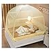 Produktbild GET   Moskitonetz für Bett Sommer tragbare Insektenschutzmittel Moskitonetz Zelt Maschennetz für Bett, weißer quadratischer Boden, 1,8 m (6 Fuß) Bett