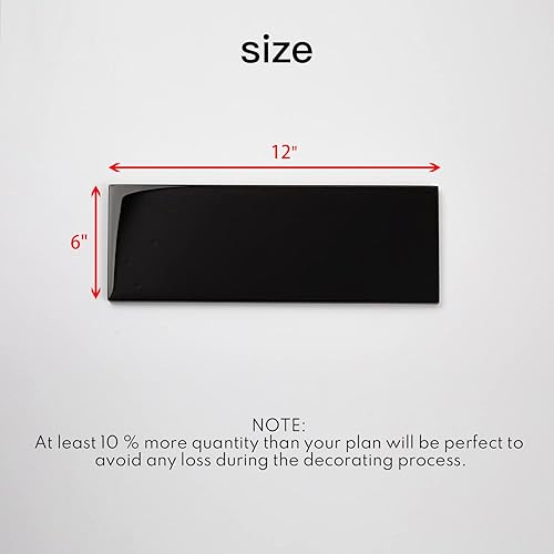 Vista 55 de Lovdeco Azulejo de cristal de metro, 3 x 6 pulgadas, 4 pies cuadrados, vidrio verde azulado oscuro para pared de baño y cocina, paquete de 32