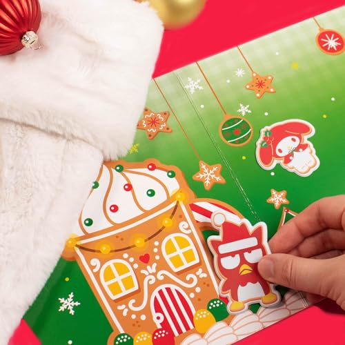 Image of Hello Kitty and Friends Holiday Puffy Sticker Playset, Includes Over 30 Hello Kitty Stickers, 2 Sticker Play Scenes, Reusable Stickers for Kids, Sanrio Stuff, Reusable Sticker Book, Travel Toys