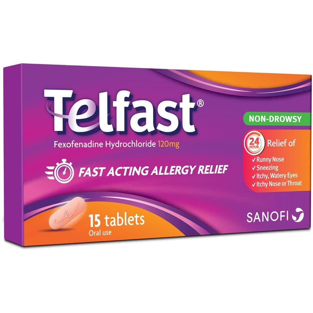 Buy Telfast nondrowsy fast acting allergy relief from runny nose