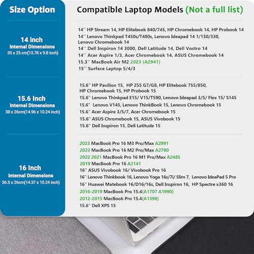 TECOOL 16 Inch Laptop Sleeve Protective Case for MacBook Pro 16 M5 M4 M3 M2 M1(2019-2026) - Image 2