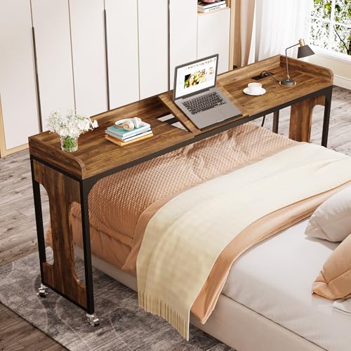 Tribesigns Overbed Table with Wheels, 71
