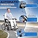CXYTX Electric Wheelchair for Adults, 12+ Miles Travel Range Intelligent Portable Wheelchair, 2Ah*2 Lithium Battery Folding All Terrain Power Electric Chairs,18