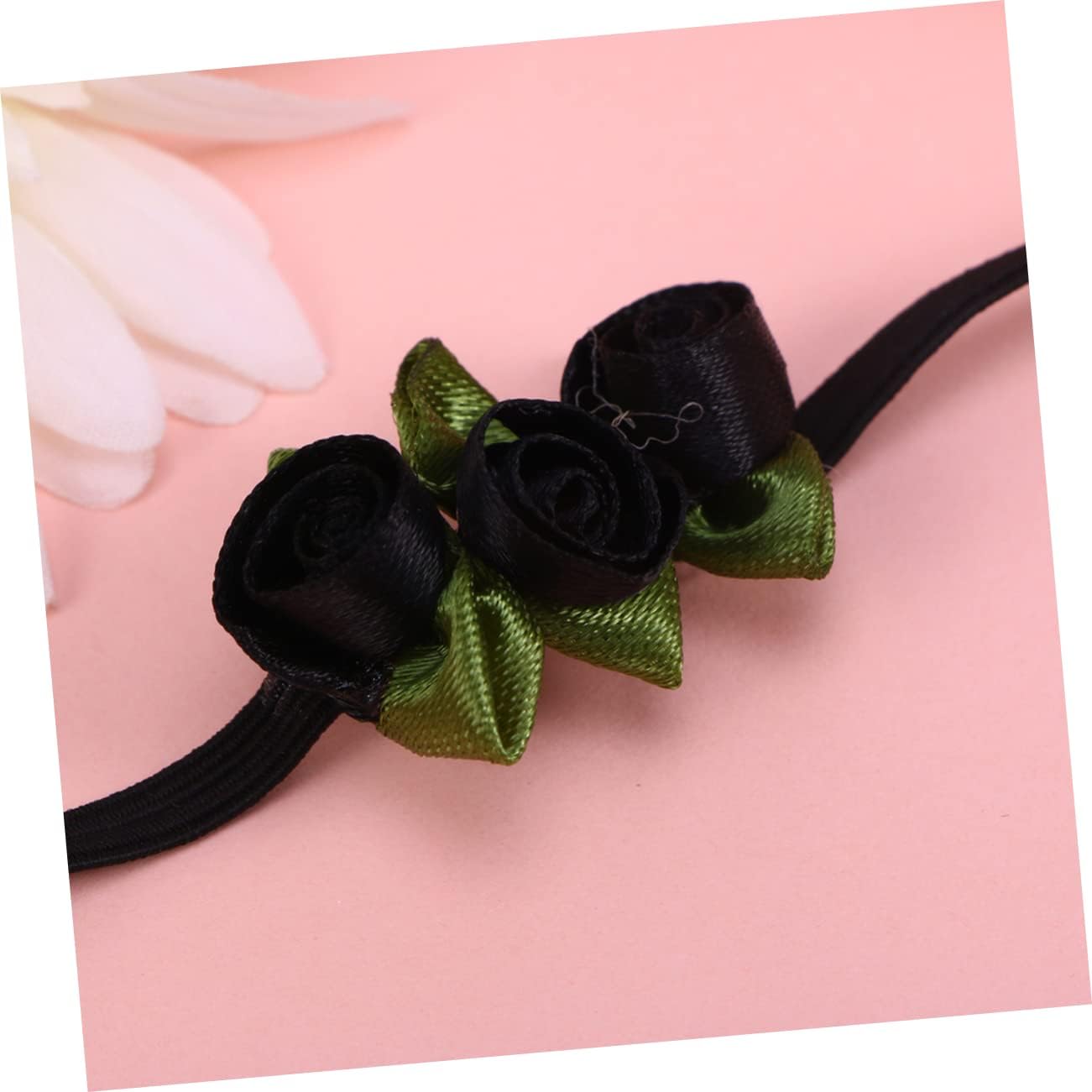 Toyvian Mini Tutu Skirt for Girls Toddler Tulle Dress Elastic Flower Headband Photo Dress for Toddlers Black