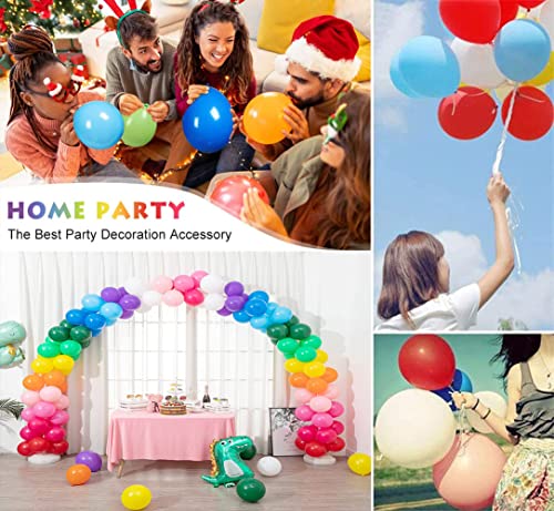 120Pcs Rainbow Balloons, 12 Inch Latex Balloons In 10 Colors, Decoration For Party, Birthday, Kids Activities, Wedding Or Courtyard Arch Garland #TOP3
