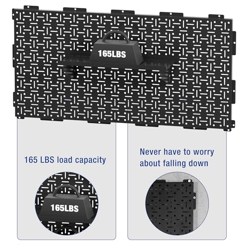 Image of WORKPRO 2 Pack 16 inchx32 inchBlack Steel Wall Mount Tool Pegboard