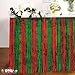 PMU Table Skirt Red/Green Tinsel Foil 9 ft x 29 inch (1/Pkg) Pkg/6 Party Favor Supplies, Party Decoration Fringe Table Skirt, Tinsel Table Skirt, Metallic Table Skirt, Foil Fringe Table Skirt