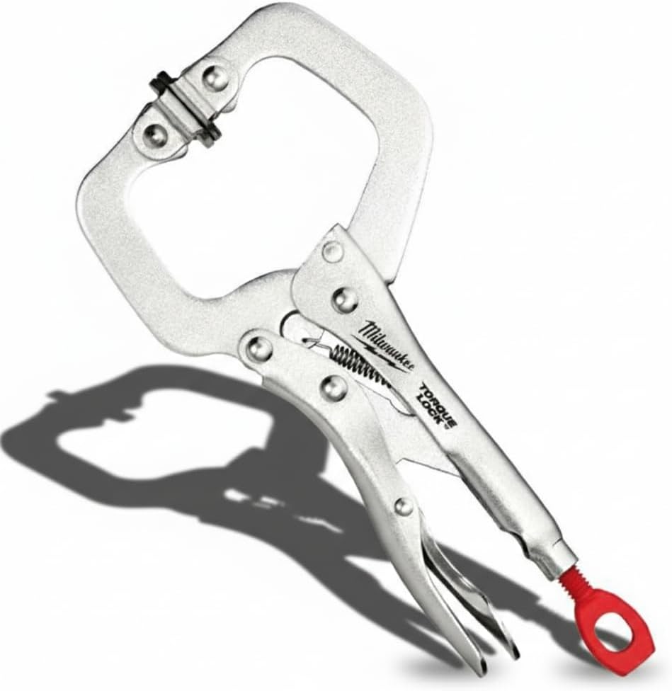 MILWAUKEE'S Locking C-Clamp, 6In, Chrome Plated, 1Pc (48-22-3522)