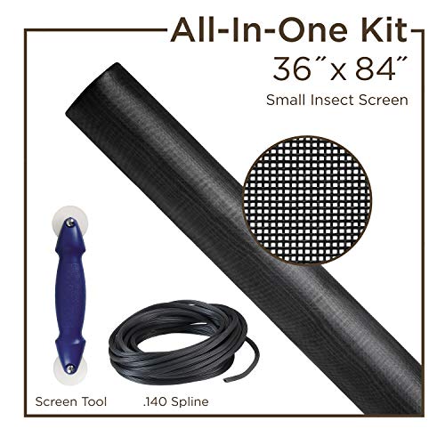 Saint-Gobain ADFORS Small Insect Screen Repair Kit for Window & Door, 36 inches x 84 inches, DIY Window & Door, For Screen Repair, Protects from Small Insect, Comes with Spline Tool & Spline - Thumbnail 5