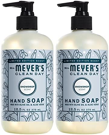 Mrs. MEYER'S CLEAN DAY Liquid Hand Soap, Snow Drop 12.5 Fl Oz (Pack of 2)