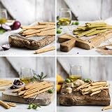 Handmade Artisan Grissini (Breadsticks) 1.7 lbs | Made in Italy | 0.45 lbs per flavour (Parmigiano,