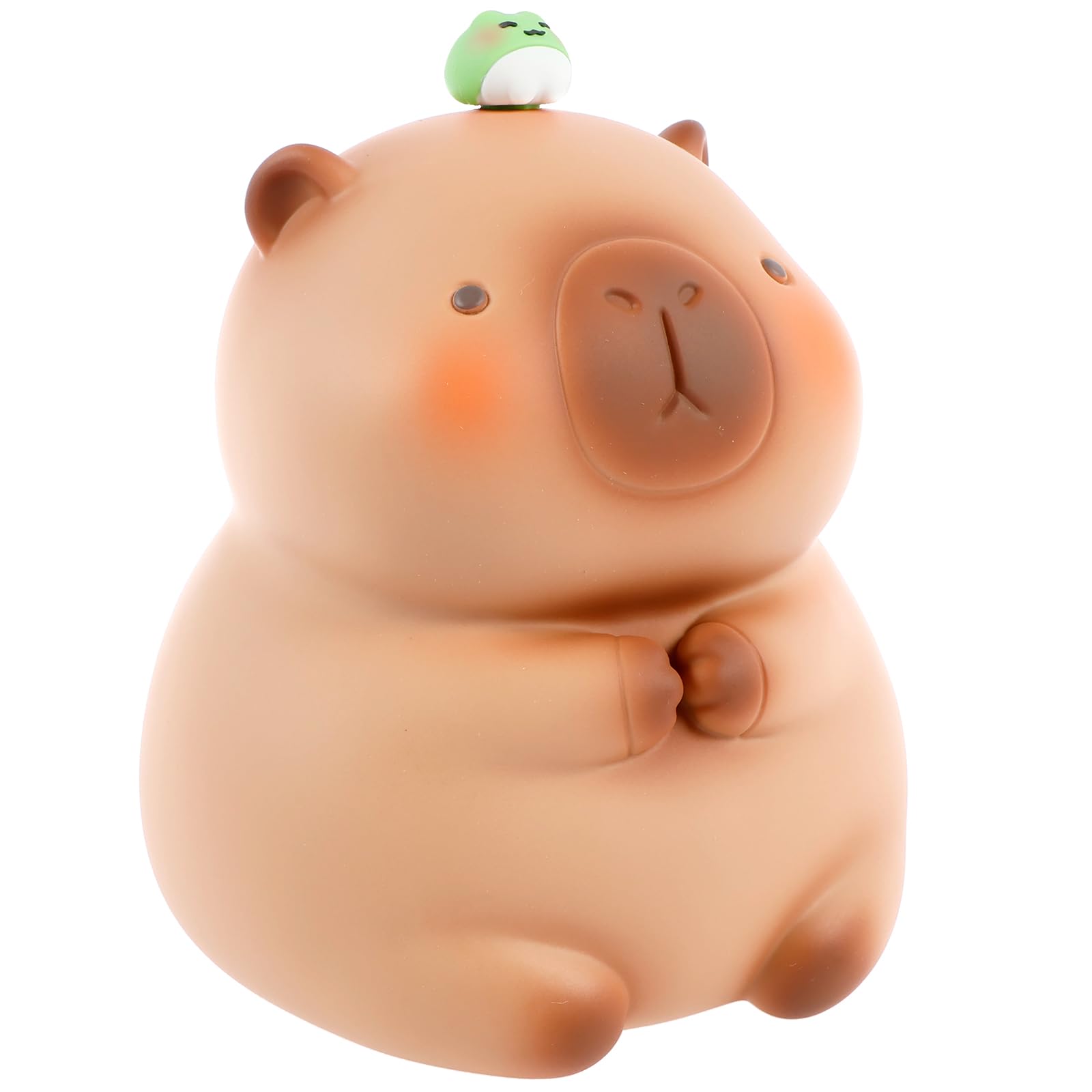 Tirelire Capybara Incassable - Vinyle Souple - 16x12x12 Cm - Couvercle Rotatif Bas - Décoration Chambre Enfant Cadeau - 9
