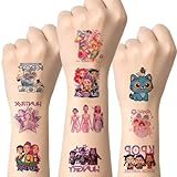 40 Hojas de Tatuajes Temporales Hunters para Niños, Pegatinas Decorativas Film Hunters, Regalos de Cumpleaños para Niñas y Niños, Premios Escolares, Carnaval y Navidad